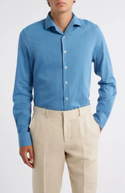 Aurélien Denim Button-up Shirt In Blue