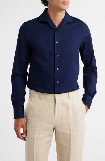 Aurélien Denim Button-up Shirt In Blue