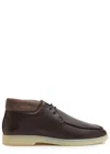 Aurélien Leather Knitted-cuff Boots