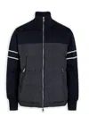 Aurélien Frost Quilted Wool-blend And Shell Jacket In Black