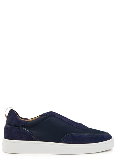 Aurélien Leisure Panelled Suede Sneakers In Blue