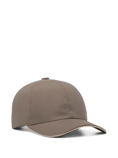 Aurélien Logo-embroidered Technical Baseball Cap In Gray