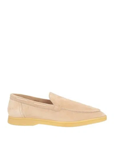 Aurélien Man Loafers Beige Size 12 Leather In Neutral