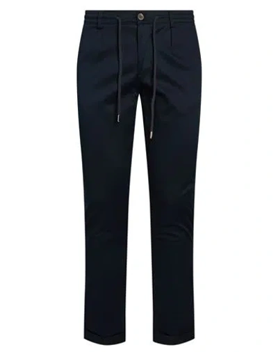 Aurélien Man Pants Navy Size S Cotton, Elastane