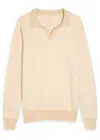 Aurélien Mélange-knit Cashmere Polo Jumper In Neutral