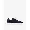 Aurélien Mens Navy Aur3 Suede Trainers Eur 41 / 7 Uk In Blue