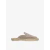 Aurélien Mens Grey/light Beachside Suede And Jute Mules ` Eur 41 / 7 Uk In Neutral