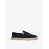 Aurélien Mens Navy Beachside Suede And Jute Loafers` Eur 41 / 7 Uk