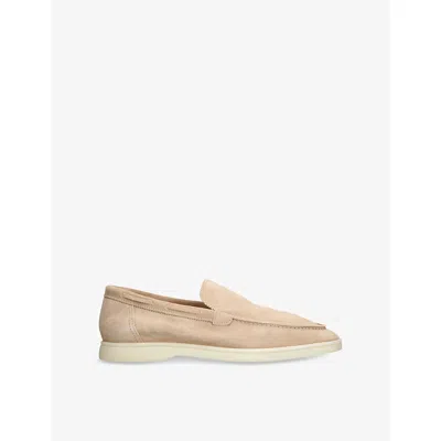 Aurélien Mens Beige Yacht Suede Loafers Eur 44 / 10 Uk
