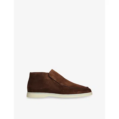 Aurélien Mens Dark Brown City Suede Loafers