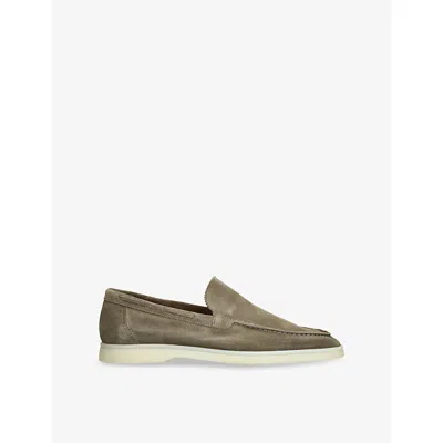 Aurélien Mens Grey Yacht Suede Loafers Eur 45 / 11 Uk