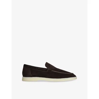 Aurélien Mens Grey/dark Yacht Suede Loafers Eur 44 / 10 Uk