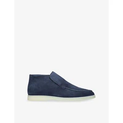 Aurélien Mens Mid Blue City Suede Loafers Eur 41 / 7 Uk