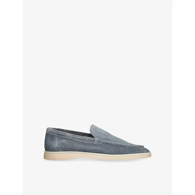 Aurélien Mens Mid Blue Yacht Suede Loafers Eur 42 / 8 Uk