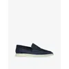 Aurélien Mens Navy Yacht Suede Loafers Eur 45 / 11 Uk