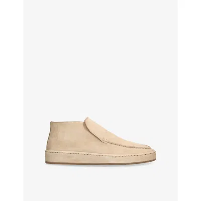 Aurélien Mens Beige Voyager City Suede Loafers Eur 45 / 11 Uk In Sand