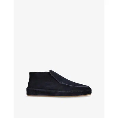 Aurélien Mens Navy Voyager City Suede Loafers Eur 45 / 11 Uk In Blue