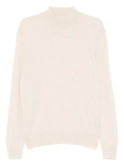 Aurélien Merino-wool Mock-neck Top In Neutral