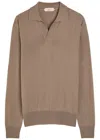 Aurélien Merino Wool Polo Shirt In Brown