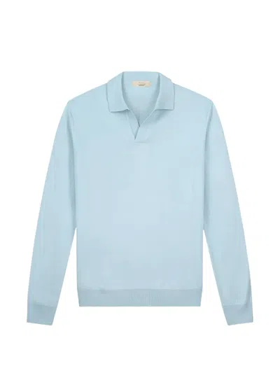 Aurélien Polo-collar Sweater In Blue