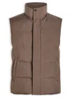 Aurélien Quilted Shell Gilet In Brown