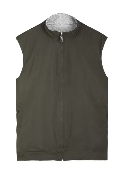 Aurélien Resort Reversible Shell Gilet In Anthracite