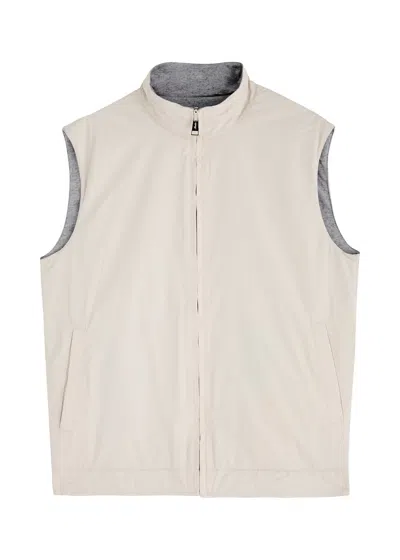 Aurélien Resort Reversible Shell Gilet In Cream