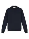 Aurélien Roll-neck Cashwool Pullover In Blue