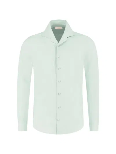 Aurélien Seaside Linen Shirt In Green
