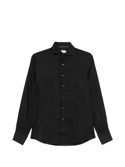 Aurélien Seaside Long-sleeve Shirt In Black