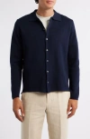 Aurélien Slim Fit Cashwool® Knit Button-up Shirt In Multi