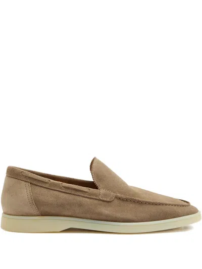 Aurélien Suede Loafers In Neutral