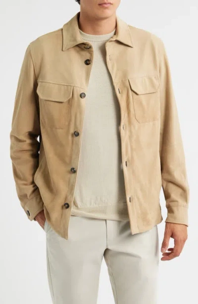 Aurélien Suede Overshirt In Neutral