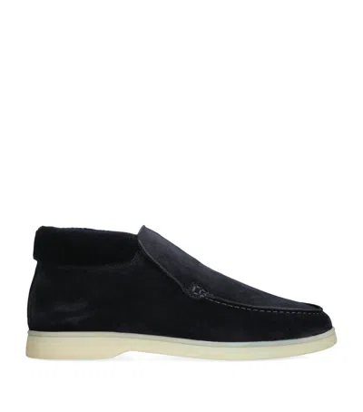 Aurélien Suede Shearling-trim City Loafers