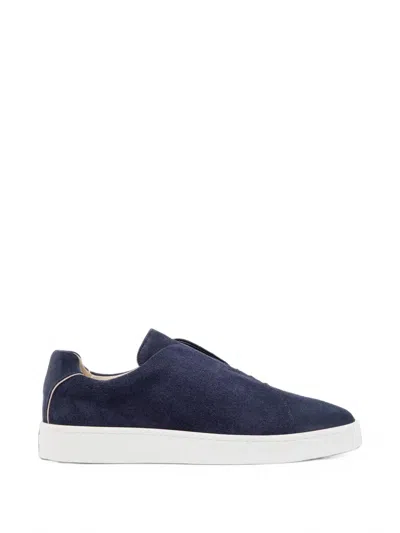 Aurélien Suede Slip-on Sneakers In Blue
