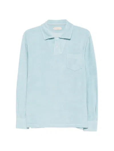 Aurélien Terry Long-sleeve Polo Shirt In Green