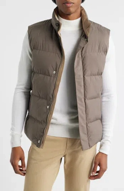 Aurélien Waterproof Quilted Vest In Gray