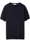 Aurélien Wool Polo Shirt In Navy