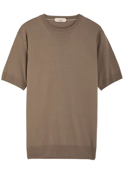 Aurélien Wool T-shirt In Taupe
