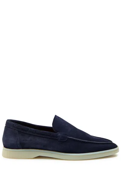 Aurélien Yacht Suede Loafers In Blue