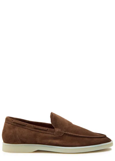 Aurélien Yacht Suede Loafers In Brown