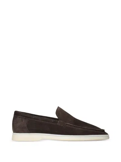 Aurélien Yacht Suede Loafers In Brown