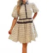 Aureum Collared Blossom Mini Dress In Multicolor