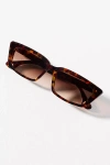 Aureum Collective Cassie Rectangle Sunglasses In Brown