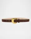 Aureum Collective Leather Belt W/ Golden Hardware