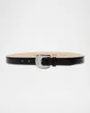 Aureum Collective Leather Belt W/ Golden Hardware In Multi