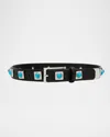 Aureum Collective No. 2 Onyx Studded Leather Belt