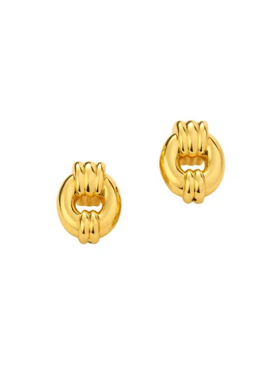 Aureum Collective Women's Nara 24k-gold-plated Drop Earrings In Red