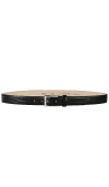 Aureum Crocodile Embossed Belt In Black