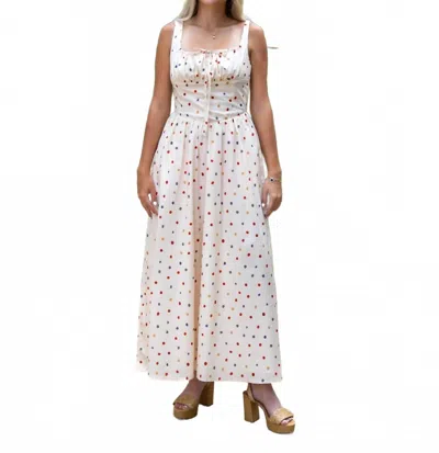 Aureum Darling Dot Dress In Beige In Neutral